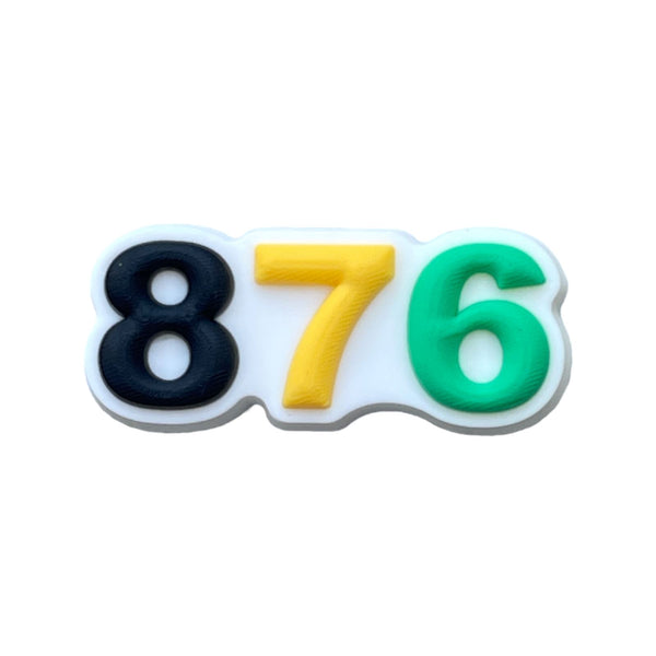 876 - Jamaica Area Code - Shoe Charm Shoe Charm Jamaica